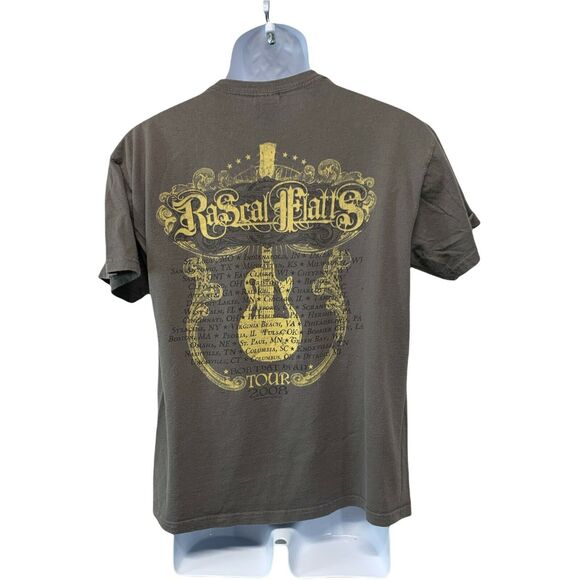 Rascal Flatts Bob That Head Tour Mens Graphic T Shirt Medium M Gray 2008 - Picture 3 of 8